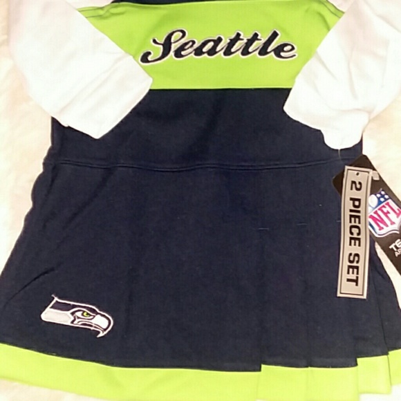 NWT Girls NFL Seattle Seahawks Dress Set 18 Months - Picture 5 of 8